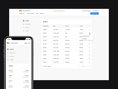 Ecommerce Dashboard dashboard data table ecommerce orders responsive ui ux