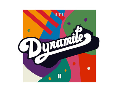 Dynamite color digital hand lettering kpop lettering music