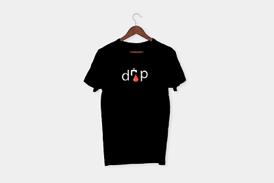 Drop Shirt Design(black) branding design flat graphic design icon illustration illustrator logo minimal typography