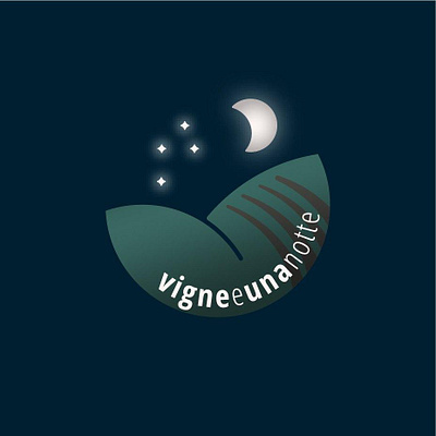 Vigne e una notte - One day project challenge branding challenge design flat icon logo minimal oneday