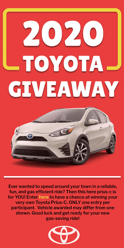 Toyota Giveaway