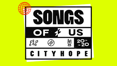 Songs of Us Series Concept badge brand design illustration letters music series sermon tour type vector