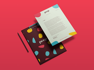 Peep Corporate Identity branding briefbox business card design identity letterhead logo logo design logotype pattern social media summer vibes typography vector