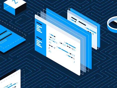 Let's Get Digital coding design developer development illustration ilustrator vector