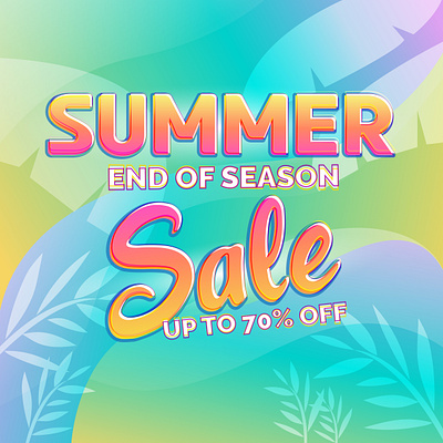 summer sale social media banner banner brand design illustration social media social media design vector web design