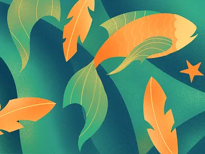 Underwater fish illustration underwater