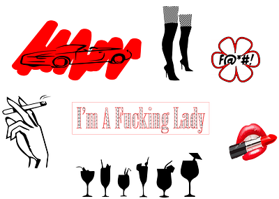 I'm a F******* Lady design icon illustration art illustrator minimal vector