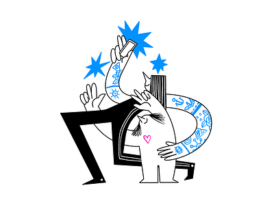 Selfie affinity color digital friends graphics heart illustration love people phone raster selfie short stripes tall tattoo tattoos vector