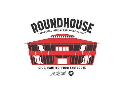 Roundhouse australia beer booze design drawing food gigs graphic design illustration lettering parties roundhouse sydney texture typography vector vector illustration watering hole