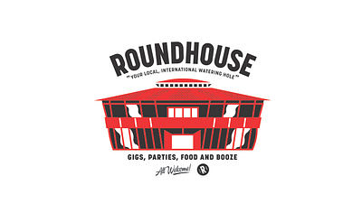 Roundhouse australia beer booze design drawing food gigs graphic design illustration lettering parties roundhouse sydney texture typography vector vector illustration watering hole