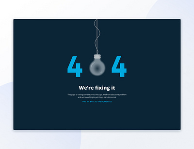 Lightbulb 404 404 dailyui dark dark ui error lightbulb