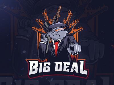 Big Deal brand identity character design esport esportlogo illustration logo logodesign wolf wolfman