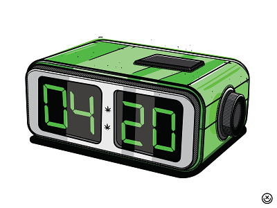4:20 O’Clock 420 clock creative happy impulse happyimpulse illustration play playful time weed
