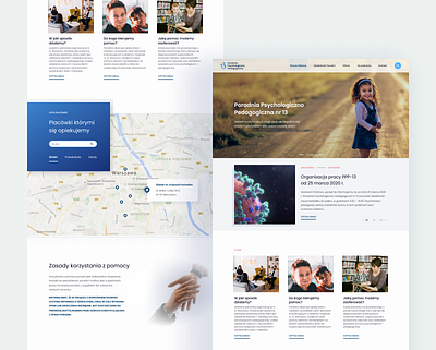 Pedagogical Counseling Center blue counseling design figma kids psychology ui webdesign website