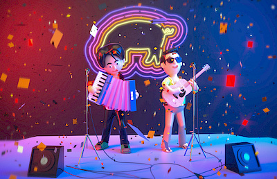 五条人WUTIAOREN卡通角色 3d art illustration 人物