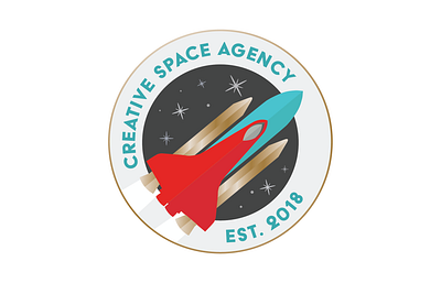 Class Project / Creative Space Agency Logo branding design flat graphic design icon illustration logo logodesign minimal space vector