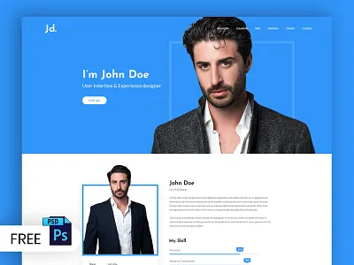 Free Resume Web Design PSD Template creative free psd free psd mockup free psd template free web design template freebies landing page minimal modern personal portfolio portfolio web design resume resume cv resume web design resume web template web design webdesign website psd template