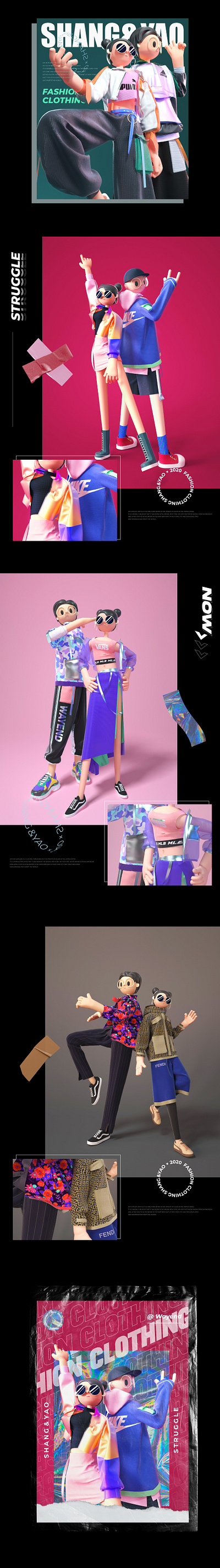 fashion clothing exercise c4d characterdesign illustration