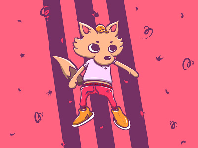 Sporty Pup adidas adorable animal colourful cute design illustration procreate wolf
