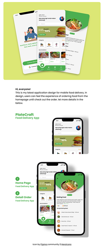 Plate Craft app branding design food app delivery foodapp icon illustration mobile mobile apps plate typography ui ui design
