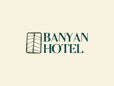 Hotel Logo african banyan branding classy design green hotel icon leaf logo modern rustic swiss design tree typography