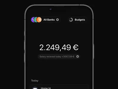 Finance App - Dark / Light Mode account switch accounts android budgets dark mode dark ui finance fintech ios light mode light ui night mode