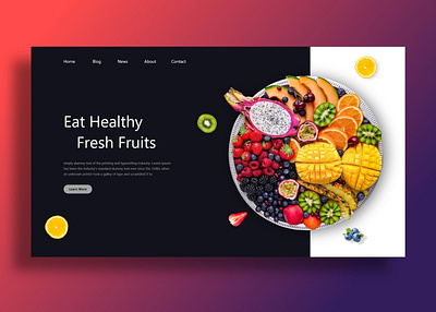 Web design for Healthy food shop landing page landing page design landing page ui ui ui ux ui ux design user inteface web design website website design website template website ui website ui design