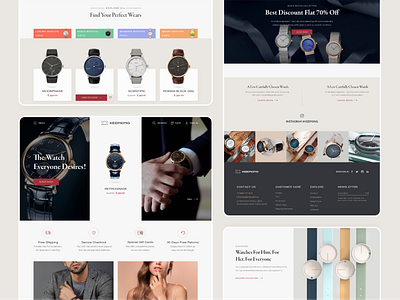 KEEPKING - Online Watch Store V3 branding design ecommerce homepage icon landing page online shopping online store ui uiux vector watch store web webdesign website webtemplate