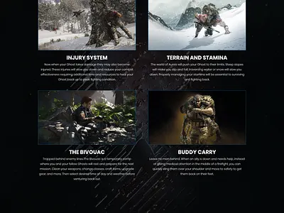 Ghost recon Breakpoint - Website Redesign affinitydesigner dark gaming ghost recon breakpoint pc redesign