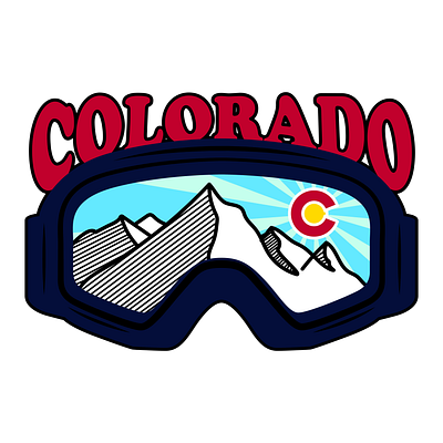 Colorado sticker colorado colors dribbble hiking illustraion mountains nature sticker design vector vector art vector illustration