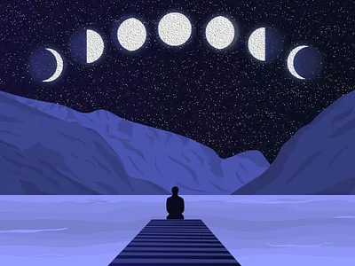 S P A C E design illustration illustrator landscape illustration logodesign moon space vector