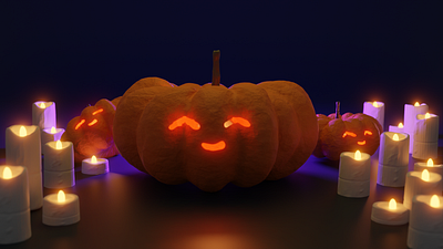 Halloween Pumpkins 3d 3d art blender blender 3d blender3d design halloween illustration pumpkins spooky