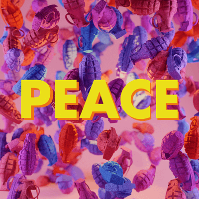 Peace(Grenada) 3d 3d art art blender blender 3d blender3d candy design grenade illustration illustrator irony peace peaceful photoshop poster