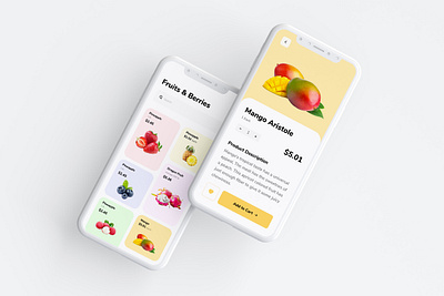 PULP - Exotic Fruit Shop App app color colorful design flat minimal ui ui design userinterface uxdesign