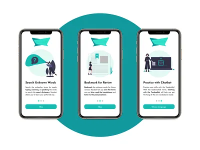 Vocabot | Onboarding ai artificial intelligence bot chat chatbot dailyui deep learning expats innovation language learning machine learning ml onboarding travel ui ui design uidesign ux ux design uxdesign