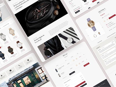 KEEPKING - Online Watch Store branding checkout ecommerce flat minimal online shopping online store uiux watches web web design website