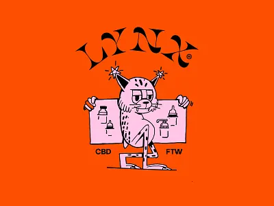 Lynx CBD v6 cbd concept design illustration logo logotype lynx type typography vector