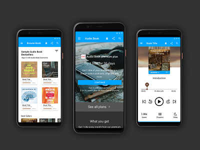 Audio book app UI Design app design figma mobile saas ui ui design ux