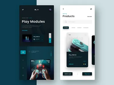 Play : Mobile UI app app design card clean ui fluent gaming inspiration inspiraton ios leading light minimal minimalism minimalist mobile ui mobile ux play product uiux