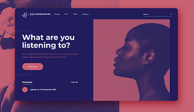 Website design blue branding design duotone firm minimal minimalism minimalist podcast simple ui