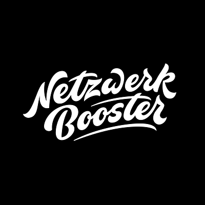 Netzwerkbooster lettering logo script