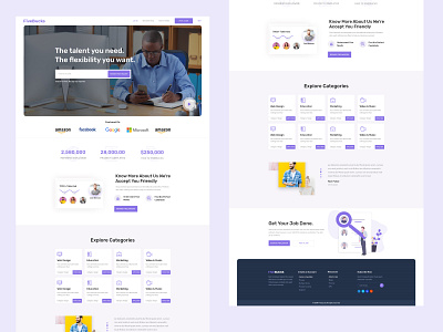Job search platform clean job board job search job search platform job site jobs landing page ui design