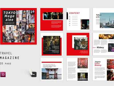 Tokyo Travel Magazine branding brochure business catalogue clean download elegant free magazine magazine ad modern portfolio template travel travel app