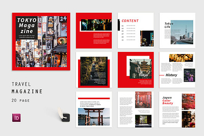 Tokyo Travel Magazine branding brochure business catalogue clean download elegant free magazine magazine ad modern portfolio template travel travel app