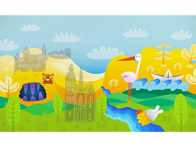 My country adobe illustrator character country design drawing hand drawn illustration vector