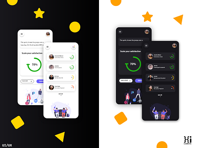 Review Screen UI/UX app design illustration mobile ui neumorphism page layout typography ui ui ux design ux
