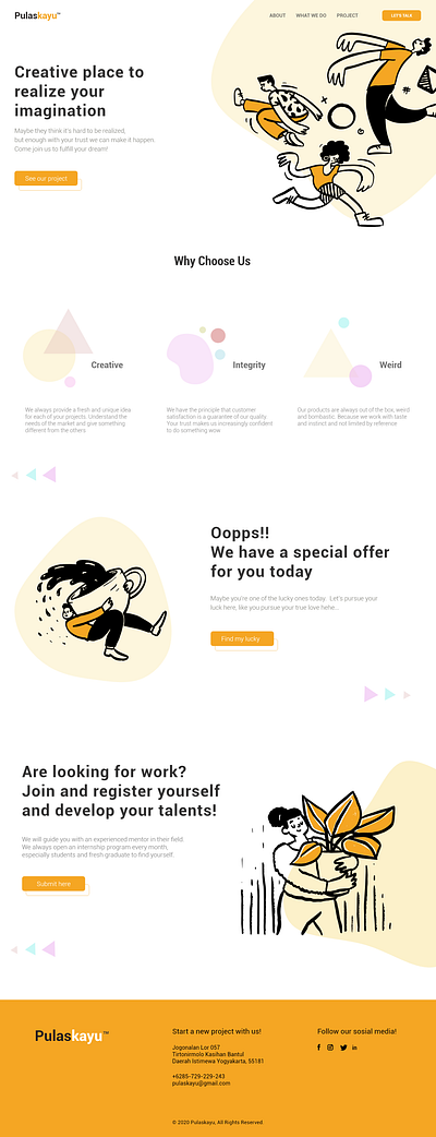Pulas Kayu ui ux web