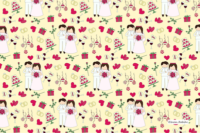 wedding theme illustration pattern pattern a day pattern art pattern design print design surface design surface pattern textile design textile pattern