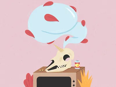 The End of the World design digital illustration digital painting digitalart fanart fun haruki murakami illustration illustrator procreate true grit texture supply