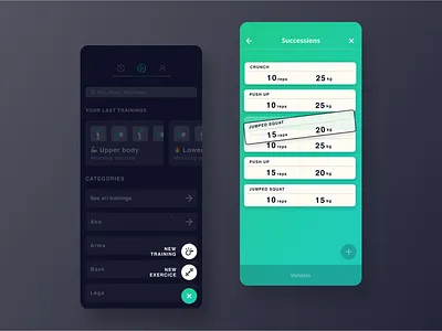 Workout App Design app branding design mobile ui universe ux